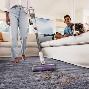 Σκούπα όρθια Shark IW1611EU, 240W, 0.4 l, 60 λεπτά αυτονομία, ανίχνευση άκρων και ρύπων, QuadClean, αντι-αλλεργιογόνα, LED, Λευκό