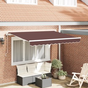 vidaXL Σκηνίτσα Αναδιπλούμενη Καφέ 350 x 200 cm Πολυεστέρας, Αλουμίνιο