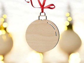 Intra απο ξύλο plywood 3mm-4mm πάχος – Στολίδι για το χριστουγεννιάτικο δέντρο με μπάλα 45x50 cm INTRAVECTRY-MY547170