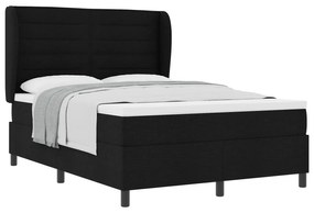 vidaXL Κρεβάτι Box Spring με Στρώμα Μαύρο 160x200 εκ. Υφασμα