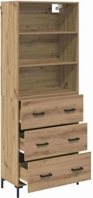 vidaXL Highboard Artisan Oak 69,5 x 34 x 180 εκ. Επεξεργασμένο ξύλο