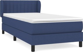 vidaXL Κρεβάτι Boxspring με Στρώμα Μπλε 80x200 εκ. Υφασμάτινο
