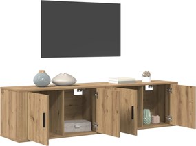 vidaXL Σετ Βαθμιδωτών Ντουλαπιών Τηλεόρασης 2 pcs Artisan Oak