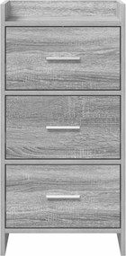 vidaXL Πλαϊνό γραφείο Γκρι Sonoma 40 x 36 x 80 εκ Επεξεργασμένο Ξύλο