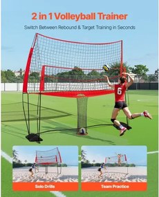 VEVOR Volleyball Training Net System Portable Practice Equipment Indoor Outdoor