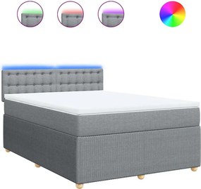 vidaXL Κρεβάτι Boxspring με Στρώμα Αν. Πράσινο 160x200εκ Υφασμάτινο