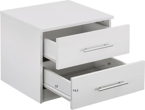 ΚΟΜΟΔΙΝΟ ΜΕΛΑΜΙΝΗΣ CHELSEA HM2220.05 ΛΕΥΚΟ 48x40,5x41,5 εκ.