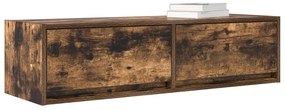 vidaXL Ντουλάπι τηλεόρασης Καπνιστό Δρύινο 100x31x25,5 εκ Επεξεργασμένο ξύλο