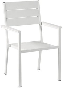 Πολυθρόνα Αγαλβάνιστη 4637 White 54x56x90 cm