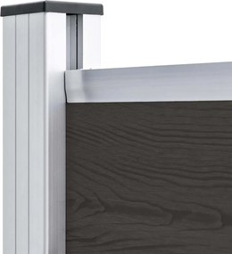 vidaXL Πάνελ Περίφραξης Μαύρο 95 x 186 εκ. από WPC