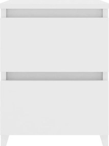 vidaXL Κομοδίνα 2 τεμ. Λευκά 30 x 30 x 40 εκ. από Επεξ. Ξύλο