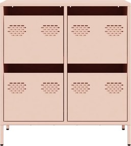 vidaXL Ντουλάπι Ροζ 68x39x73,5 εκ. από Χάλυβα Ψυχρής Έλασης