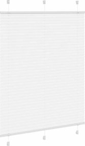 vidaXL Πλισέ περσίδα Λευκό 105x150 cm Πλάτος υφάσματος 104,4 cm