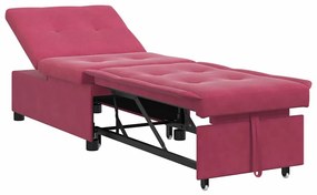 vidaXL Καναπές-Κρεβάτι Μπορντό 67 x 194 x 38 εκ Βελούδο