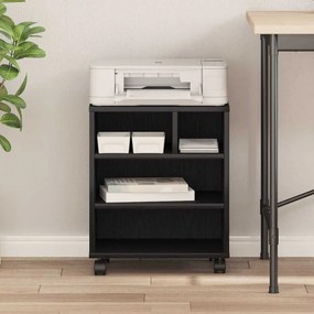 vidaXL Σταντ Εκτυπωτή Μαύρη Οξυά 41 x 32 x 48 εκ. Επεξεργασμένο ξύλο