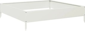 vidaXL Ζαρντινιέρα Υπερυψωμένη Λευκό 100x100x26 εκ. Ατσάλι