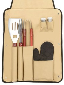 Σετ Σκεύη για Μπάρμπεκιου Aktive 7 Τεμάχια Μπάρμπεκιου Ανοξείδωτο ατσάλι 42 x 67 x 3 cm (4 Μονάδες)