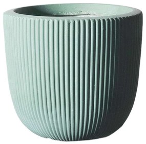Κασπώ Πήλινο Στρογγυλό Stripe S A-7940-8 24x24x23cm Veraman Supergreens Clay