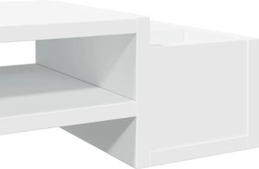 vidaXL Βάση Οθόνης με Αποθ. Λευκή 70x27x15 εκ. Επεξεργασμένο Ξύλο