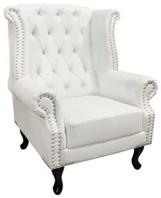 ΠΟΛΥΘΡΟΝΑ-ΜΠΕΡΖΕΡΑ T.CHESTERFIELD POLINA HM0053.02 PU ΛΕΥΚΟ ΜΑΤ 83x75x107Yεκ.