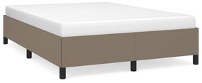 Σκελετός Κρεβατιού Χωρίς Στρώμα Taupe 140x200 εκ. Υφασμάτινο - Μπεζ-Γκρι