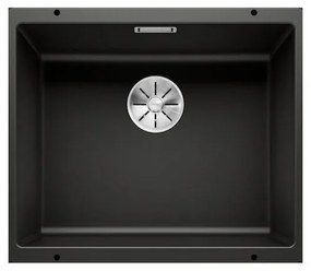 Blanco Subline-U 500-U Black SILGRANIT™ PuraDur™ Γρανιτένιος Νεροχύτης Υποκαθήμενος με 1 Γούρνα 53x46 cm