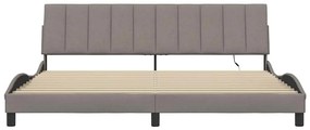 vidaXL Σκελετός Κρεβατιού Χωρίς Στρώμα Taupe 200x200 εκ.Υφασμάτινο