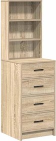 vidaXL Highboard Sonoma Δρυς 40 x 41 x 135 εκ. Επεξεργασμένο ξύλο