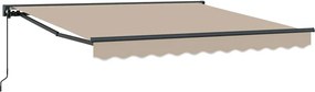 vidaXL Σκελετός Τέντας Μπεζ 300 x 250 εκ Πολυεστέρας με Επικάλυψη PU