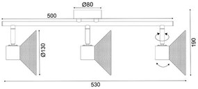 Σποτ οροφής Paloma 3φωτο-Mauro