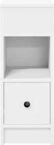 vidaXL Κομοδίνο με συρτάρι Λευκό 25x31x66 cm