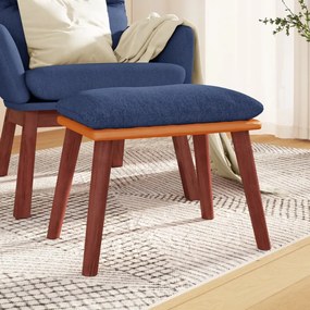 vidaXL Υποπόδιο Μπλε 45x29,5x35 εκ. Ύφασμα &amp; Συνθετικό Δέρμα