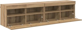vidaXL Βάσεις τηλεόρασης 2 pcs Artisan Oak Επεξεργασμένο ξύλο