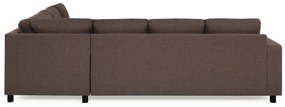 Γωνιακός Καναπές Scandinavian Choice C151, Καφέ, Μαύρο, 284x223x80cm, Πόδια: Πλαστική ύλη | Epipla1.gr