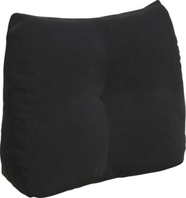 vidaXL Μαξιλάρι Πλάτης Μαύρο 60 x 24 x 50 εκ Βελούδο