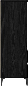 vidaXL Highboard Μαύρη Δρυς 40 x 36 x 110 εκ. Επεξεργασμένο Ξύλο