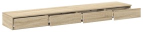vidaXL Συρτάρια Κρεβατιού Σονούμα Δρυς 180x36,5x16,5 εκ Επεξεργασμένου Ξύλου