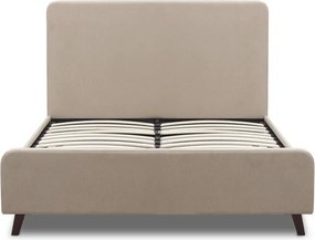 Κρεβάτι Ovelia Megapap υφασμάτινο χρώμα μπεζ 120x200εκ.