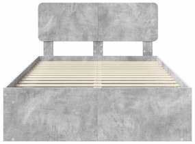 vidaXL Σκελετός Κρεβατιού Σκυρόδεμα 120 x 190 cm Στερεά ξυλεία πεύκου