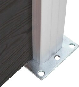 vidaXL Πάνελ Περίφραξης Μαύρο 175 x 146 εκ. από WPC