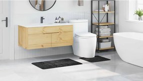 vidaXL Σετ Μάτ Μπάνιου Αντιολισθητικό 2 pcs Σκούρο Γκρι PP