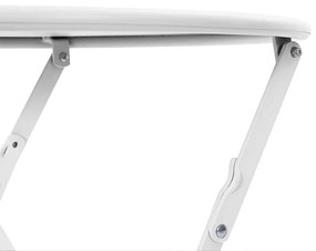 vidaXL Τραπέζι Bistro Λευκό Ø 50 x 71 εκ. Ατσάλι με Πούδρα