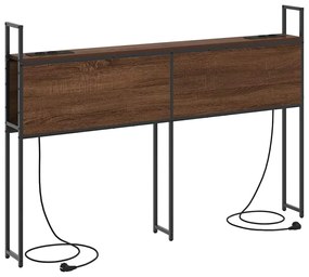 vidaXL Κεφαλάρι Αποθήκης Καφέ δρυς 135 cm Επεξεργασμένο ξύλο