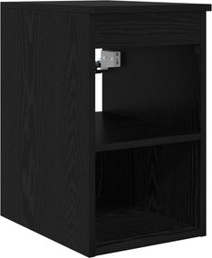 vidaXL Ντουλάπι Μπάνιου Ενδιάμεσο Μαύρη Δρυς 30 x 44,5 x 50 εκ.