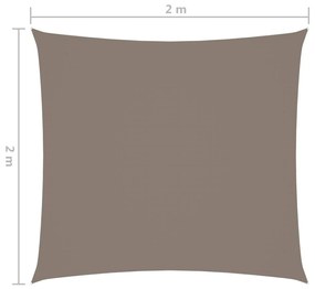 Πανί Σκίασης Τετράγωνο Taupe 2 x 2 μ. από Ύφασμα Oxford - Μπεζ-Γκρι