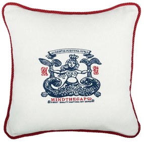 Μαξιλάρι Διακοσμητικό (Με Γέμιση) Sirene Lc40104 50X50Cm White-Blue Mindthegap 50Χ50 Feather