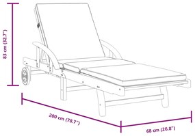 ΞΑΠΛΩΣΤΡΕΣ ΜΕ ΜΑΞΙΛΑΡΙΑ 2 ΤΕΜ. 200X68X83 ΕΚ. ΜΑΣΙΦ ΞΥΛΟ ΑΚΑΚΙΑΣ 3206373