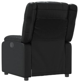 vidaXL Πολυθρόνα Ανακλινόμενη Μαύρη από Συνθετικό Δέρμα