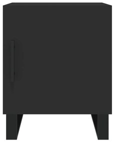 Κομοδίνα 2 τεμ. Μαύρα 40 x 40 x 50 εκ. από Επεξεργασμένο Ξύλο - Μαύρο