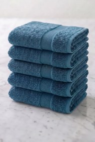 Σετ 6 τεμαχίων πετσέτες χεριών από 100% βαμβάκι Μπλε 50x80 cm
